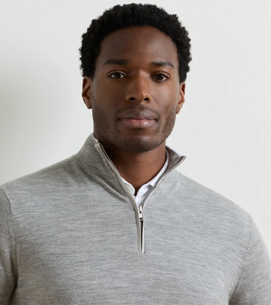 Excursionist Flex Quarter-Zip Jumper in Gale Grey - Alternate Image 3