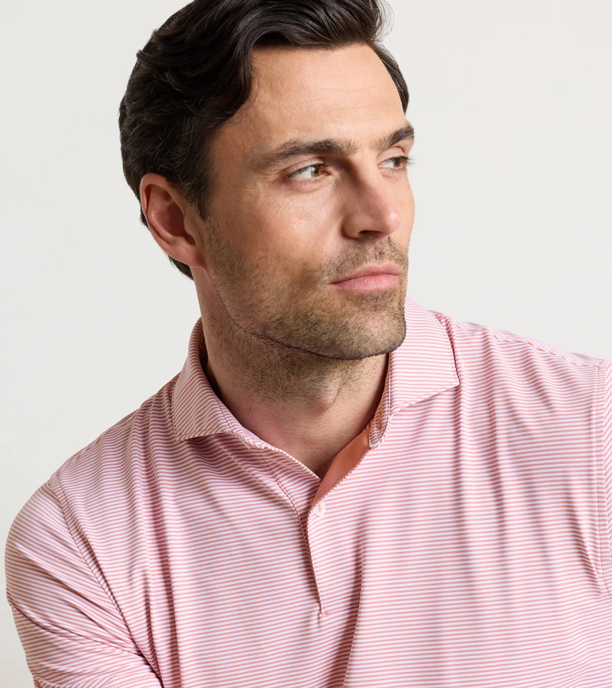 Cadenza Performance Jersey Polo in MELROSE PINK - Alternate Image 4