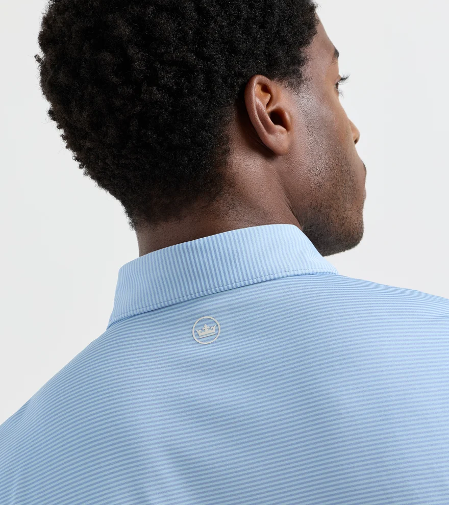 Cadenza Performance Jersey Polo in WINDY BLUE / SEAFLOWER - Alternate Image 3