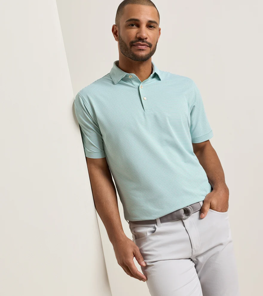 Candor Performance Mesh Polo in FRESH MINT - Alternate Image 1