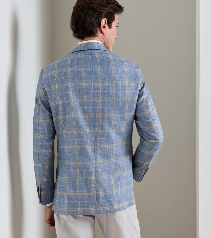 Joules Plaid Blazer in WHITEHAVEN BLUE - Alternate Image 2