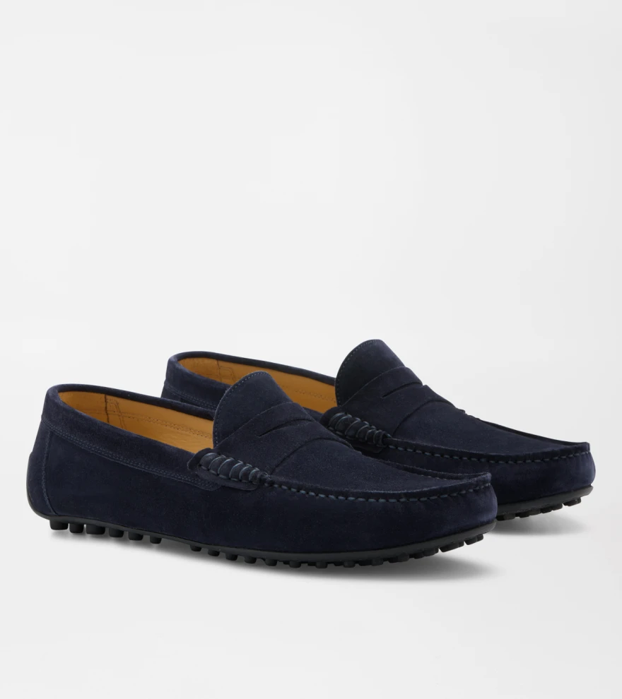 Suffolk Suede Driver in Navy - Alternate Image 3