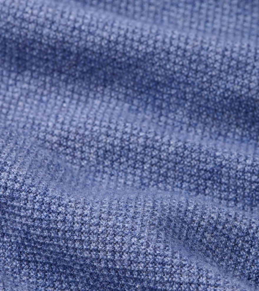 Voyager Cashmere-Silk Saddle Shoulder Crew in STORM - Alternate Image 4