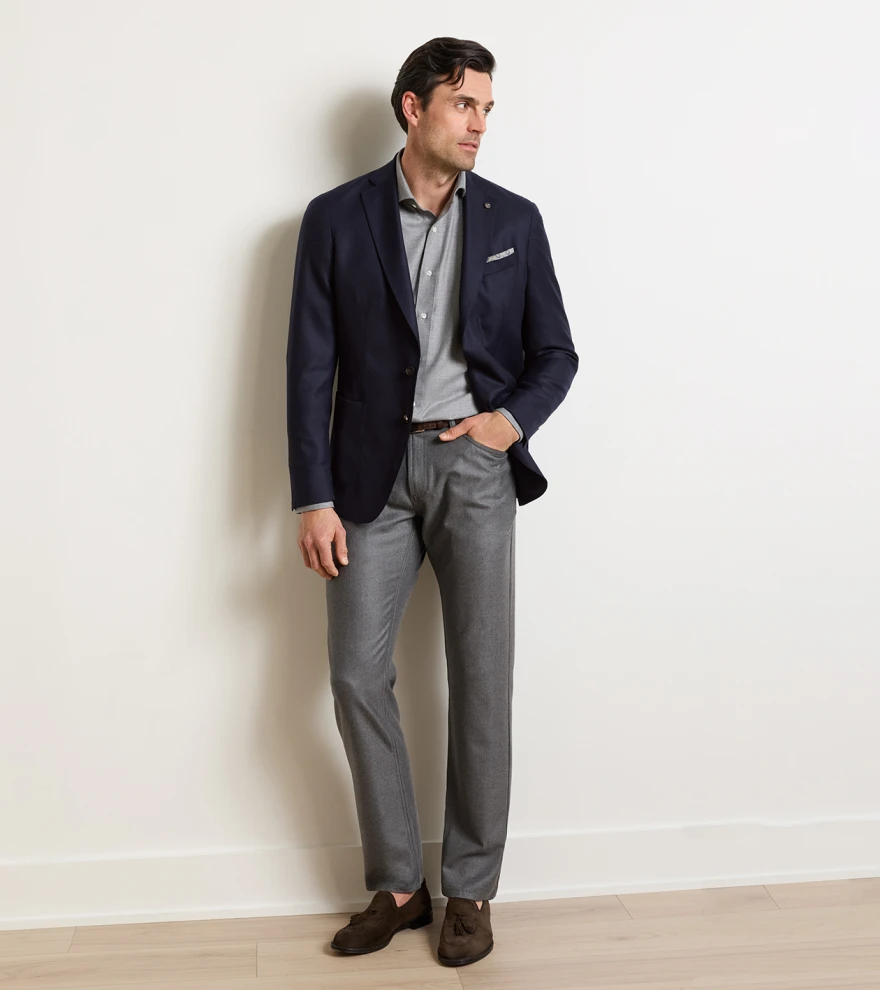Artisan Crafted Cashmere Blazer in Navy