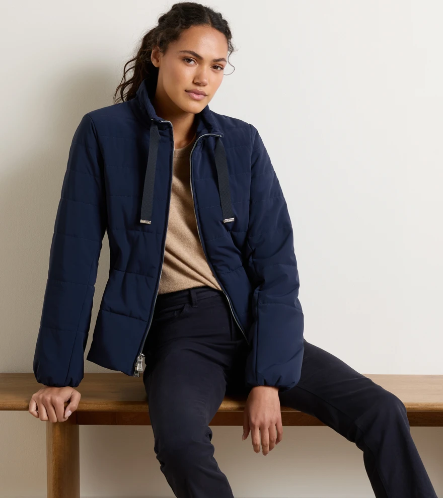 Robinson Air Quilted Jacket in Dark Navy - Alternate Image 1