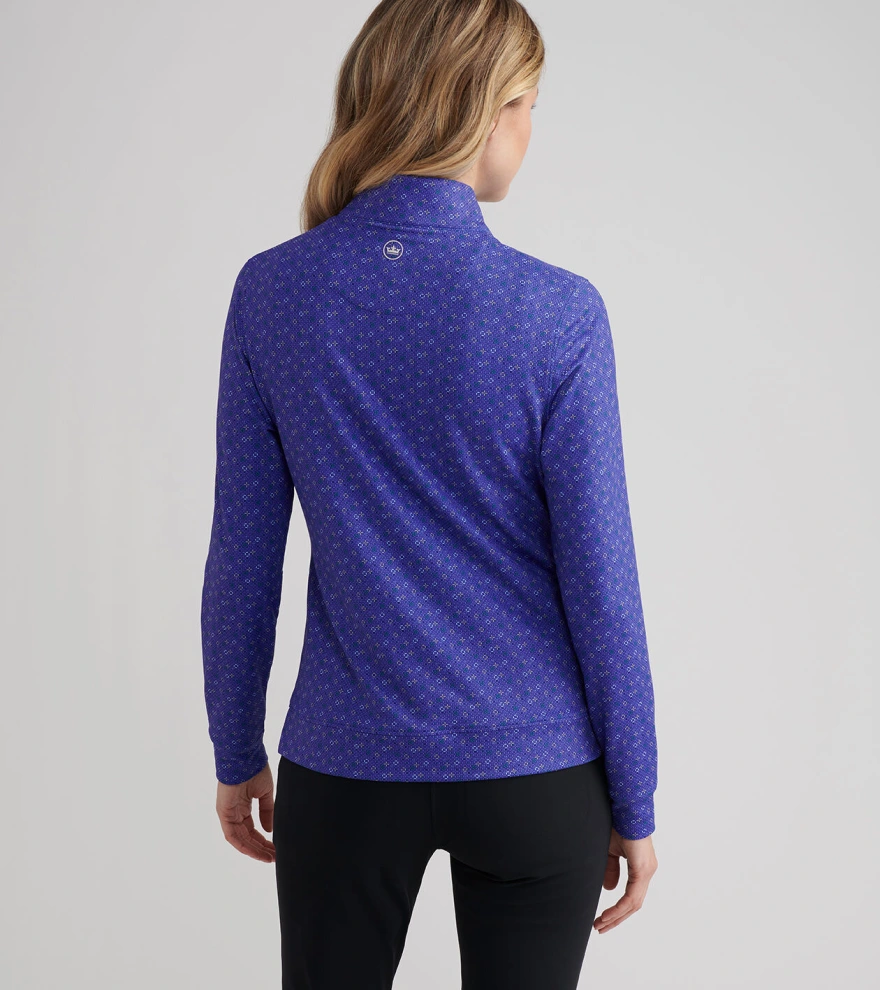 Perth Circle Back Performance Quarter-Zip in PACIFIC BLUE - Alternate Image 2