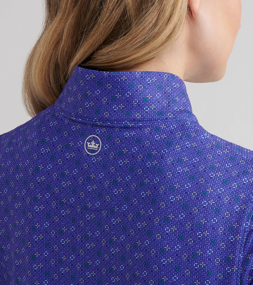 Perth Circle Back Performance Quarter-Zip in PACIFIC BLUE - Alternate Image 3