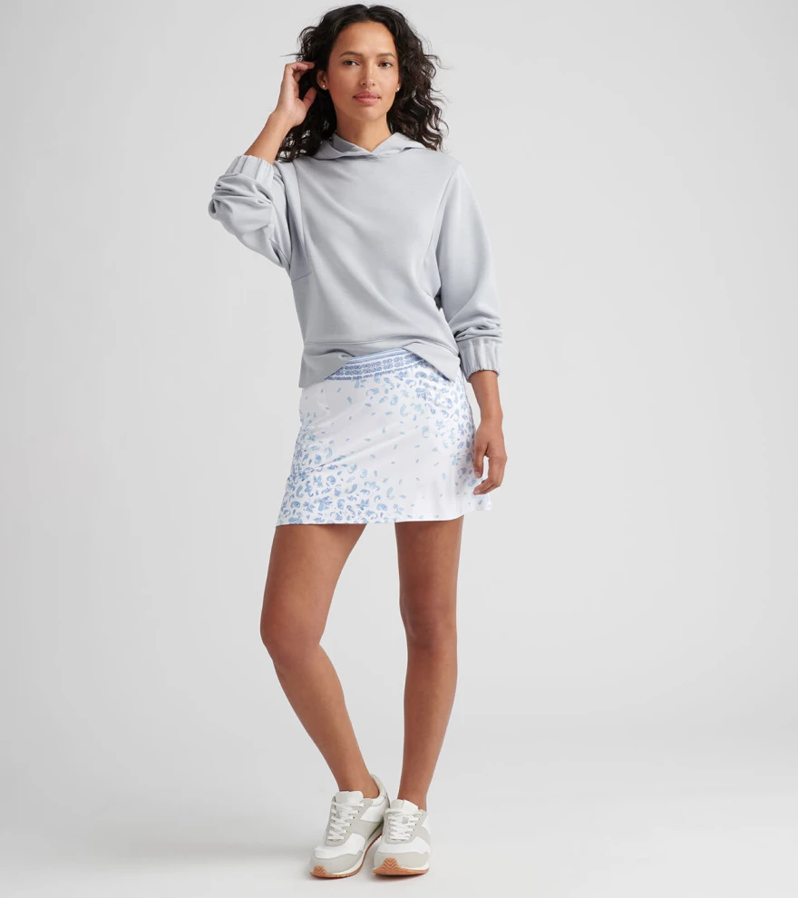 Flora Knit M&eacute;lange Hoodie in Light Grey - Alternate Image 4