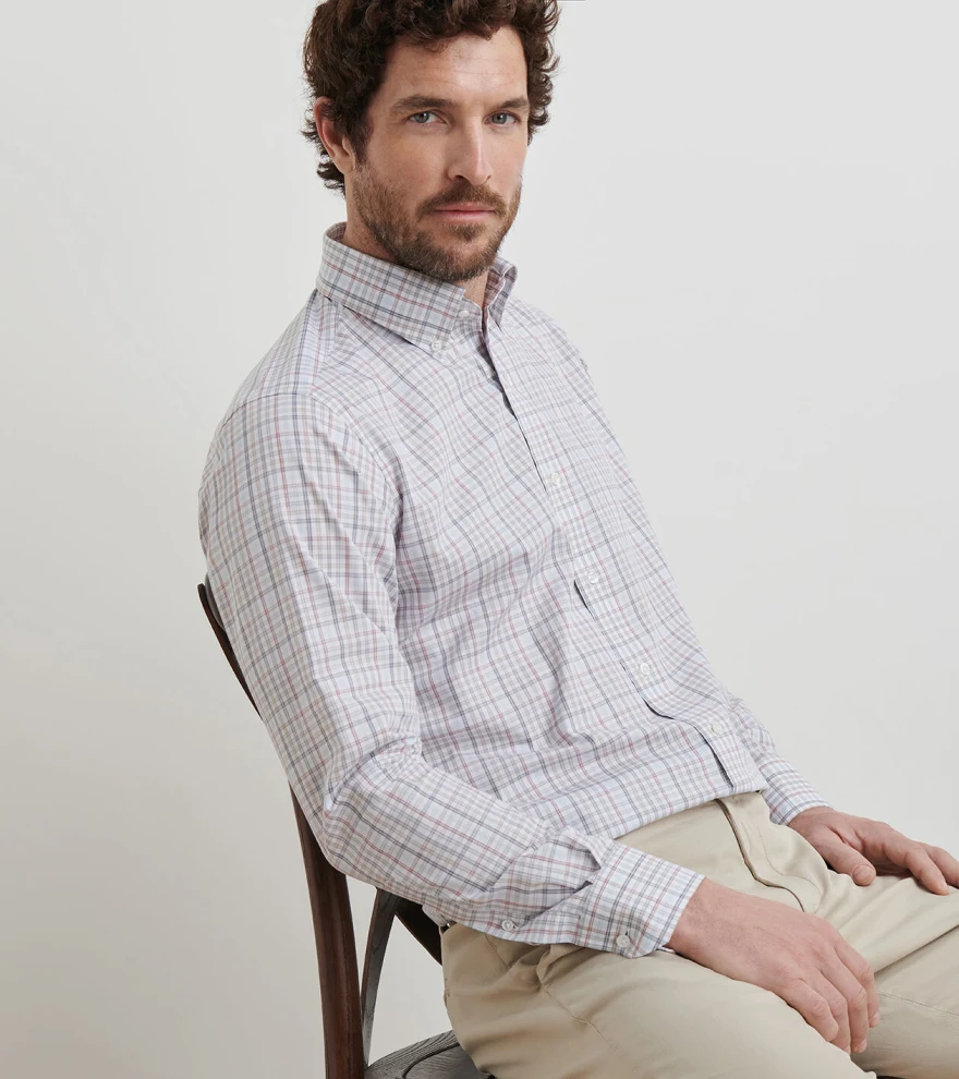 Orvieto Cotton Shirt in Nebula Blue - Alternate Image 3