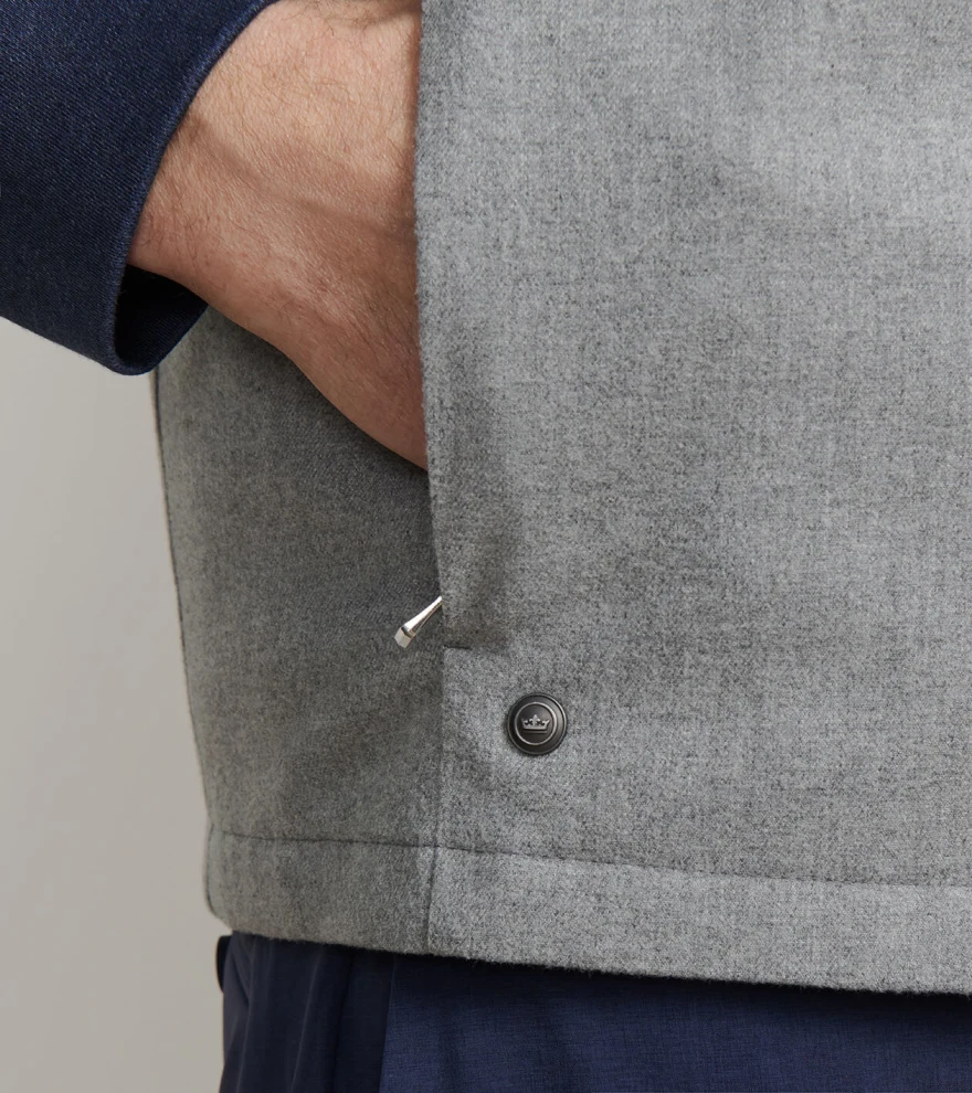Cambridge Wool Gilet in OSLO GREY - Alternate Image 3