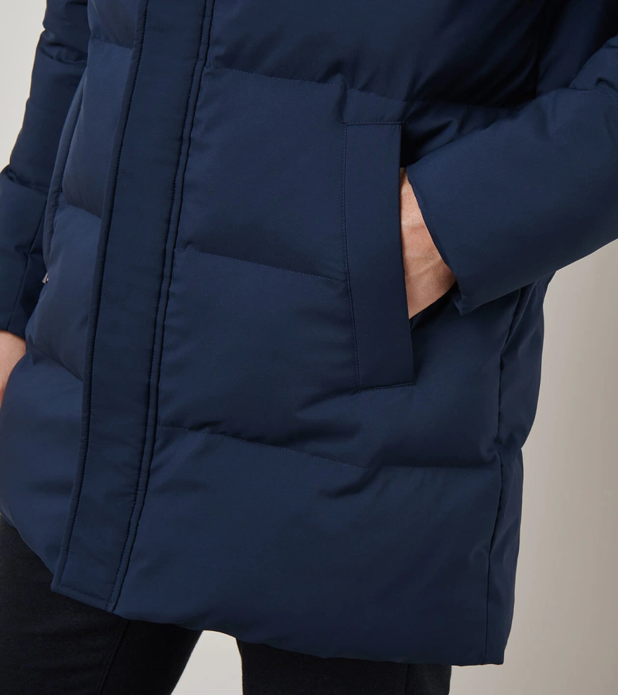 Cortina Quilted Parka in Navy - Alternate Image 3