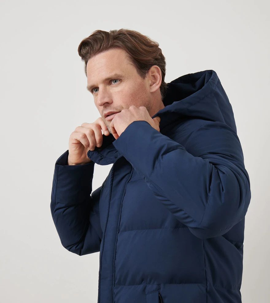 Cortina Quilted Parka in Navy - Alternate Image 4
