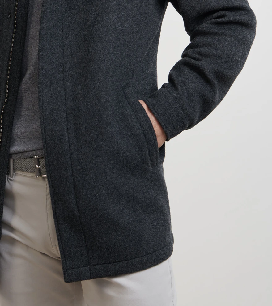 Crown Flex Merino City Coat in Iron - Alternate Image 3