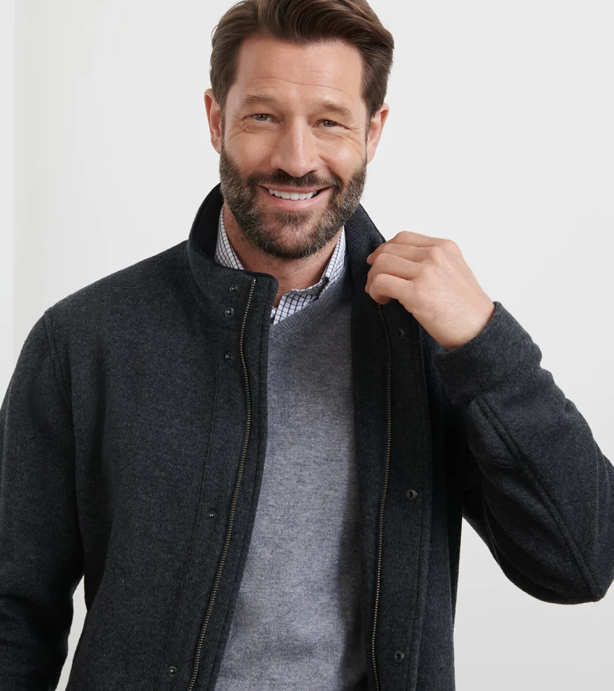 Crown Flex Merino City Coat in Iron - Alternate Image 4