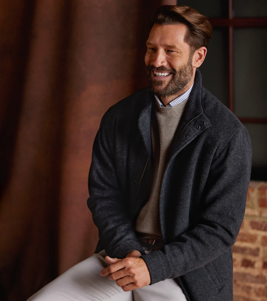 Crown Flex Merino City Coat in Iron - Alternate Image 5