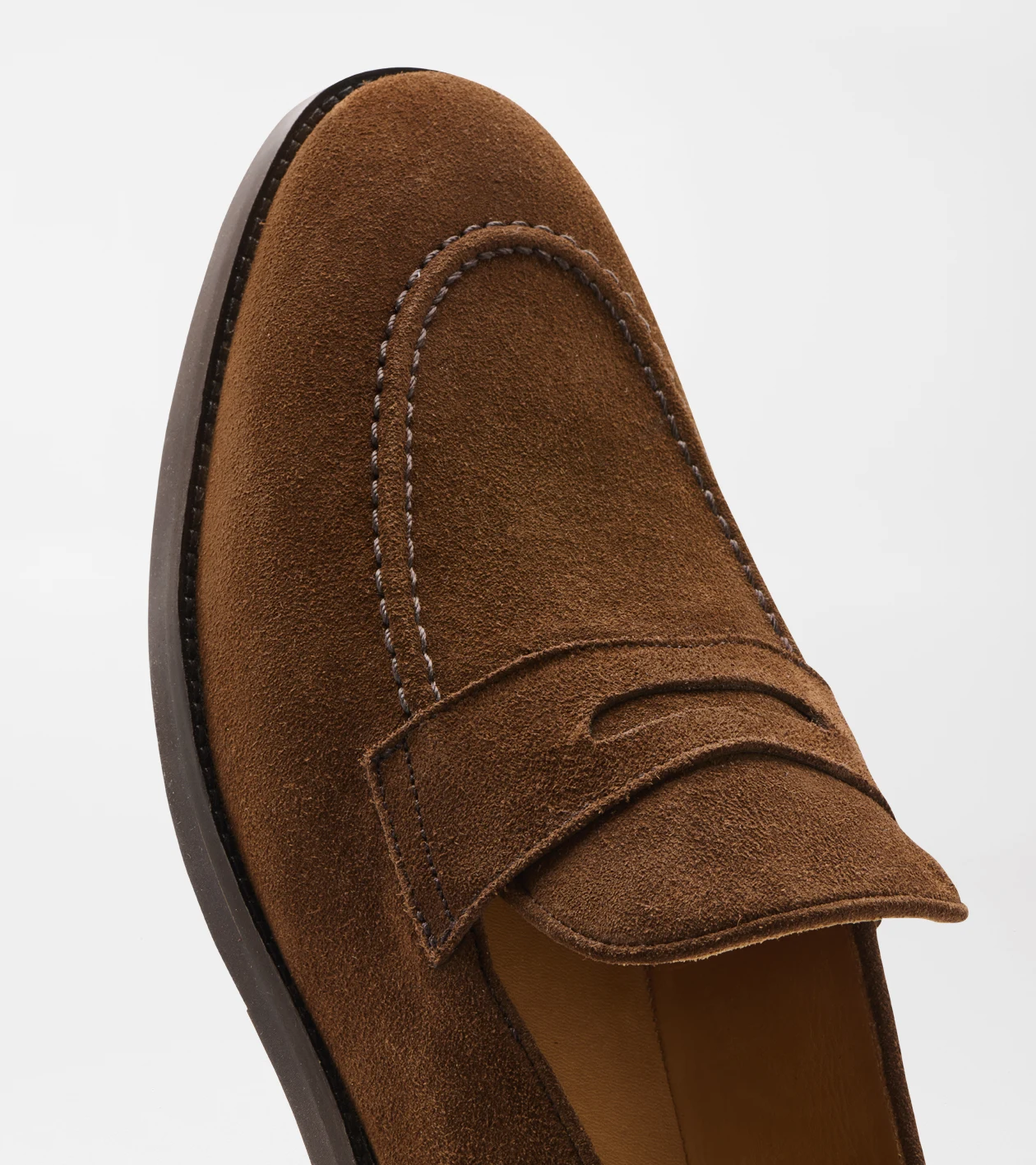 Madison Suede Penny Loafer in WALNUT - Alternate Image 5