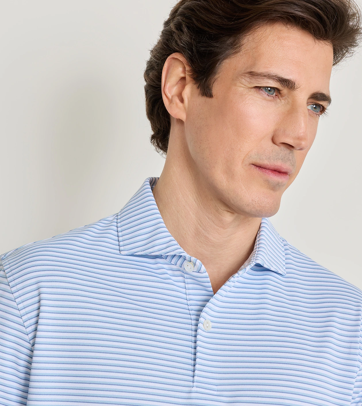 Tempo Performance Mesh Polo in White - Alternate Image 4
