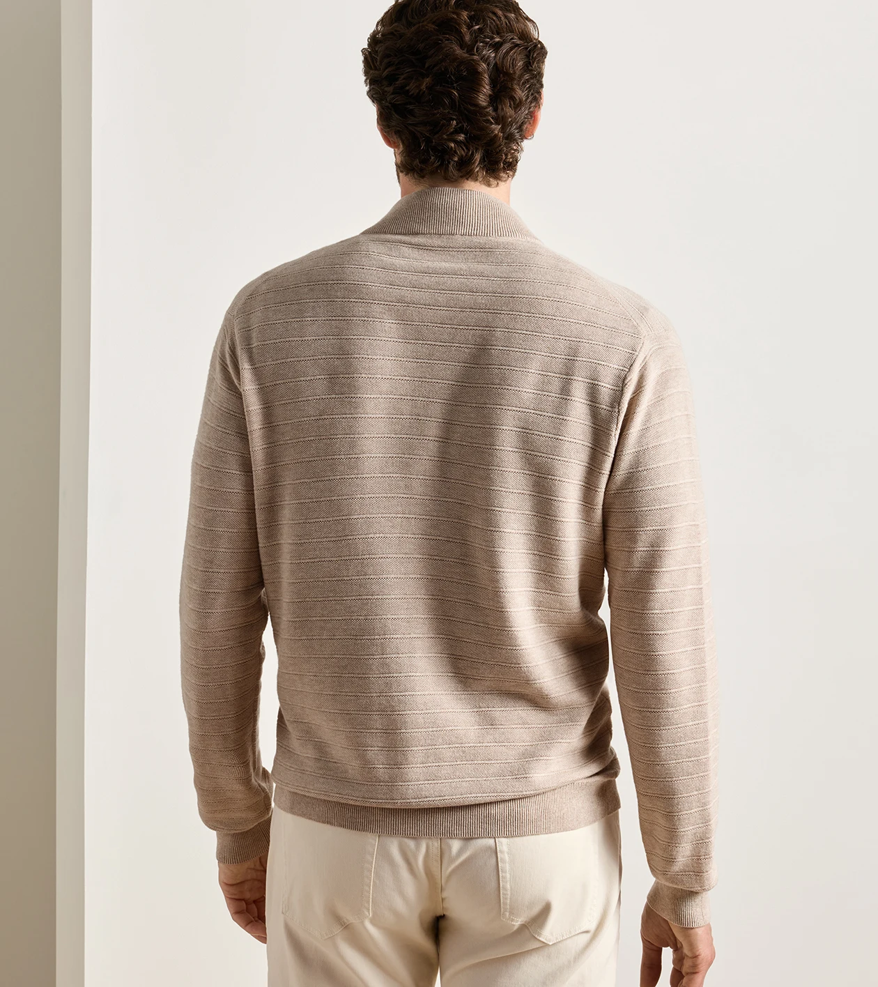 Pacific Full Zip Sweater in Stone - Alternate Image 2