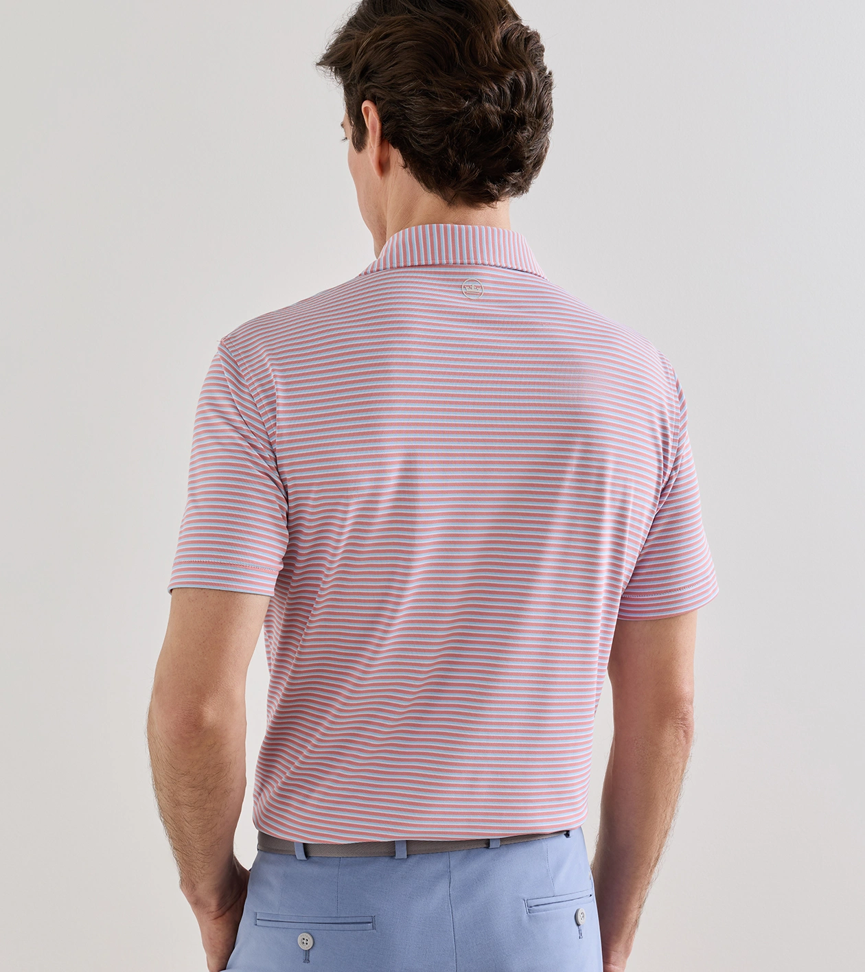 Tempo Performance Mesh Polo in MELROSE PINK - Alternate Image 2