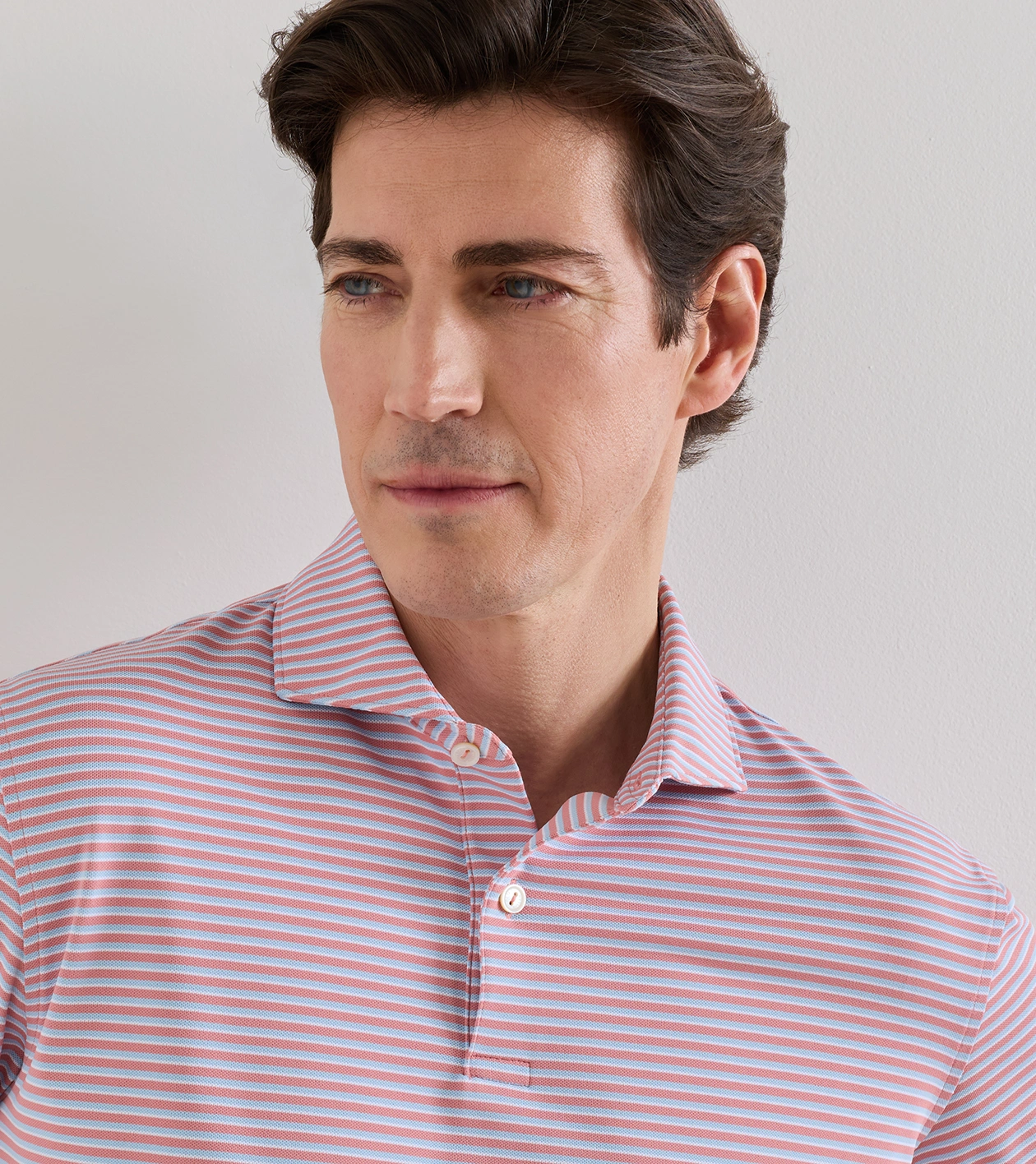 Tempo Performance Mesh Polo in MELROSE PINK - Alternate Image 4