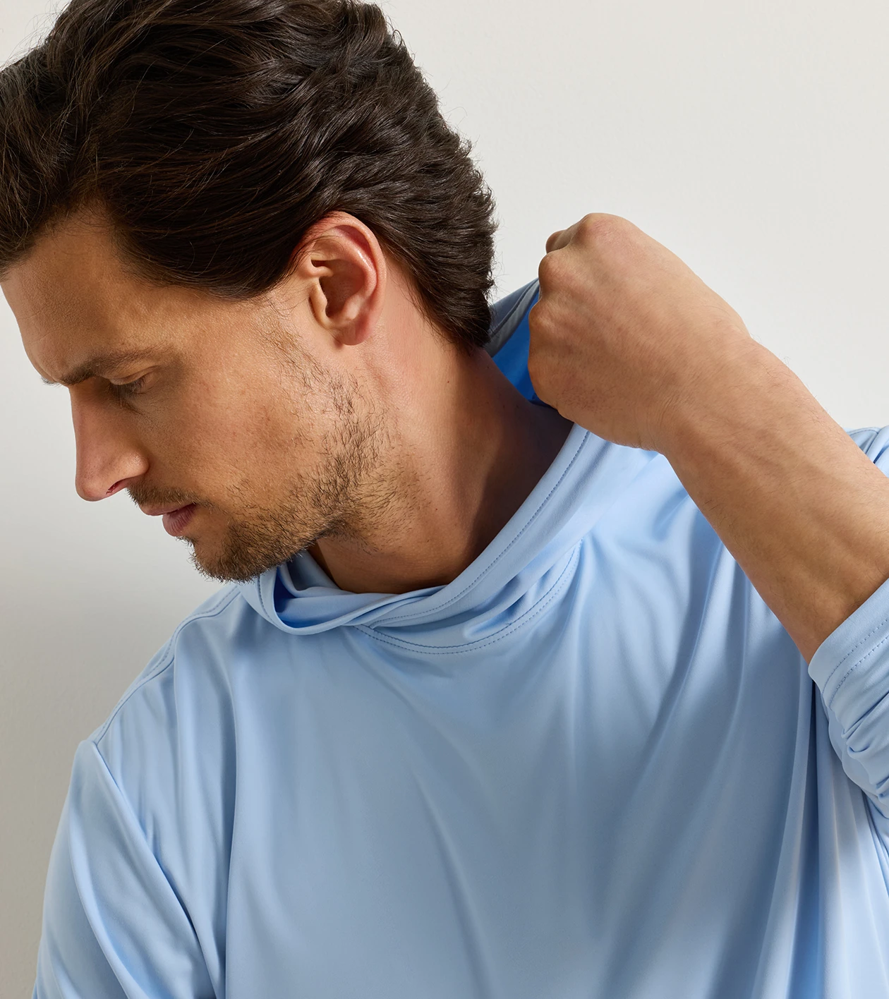 Featherweight Performance Sun Shirt Hoodie in Cottage Blue - Alternate Image 4