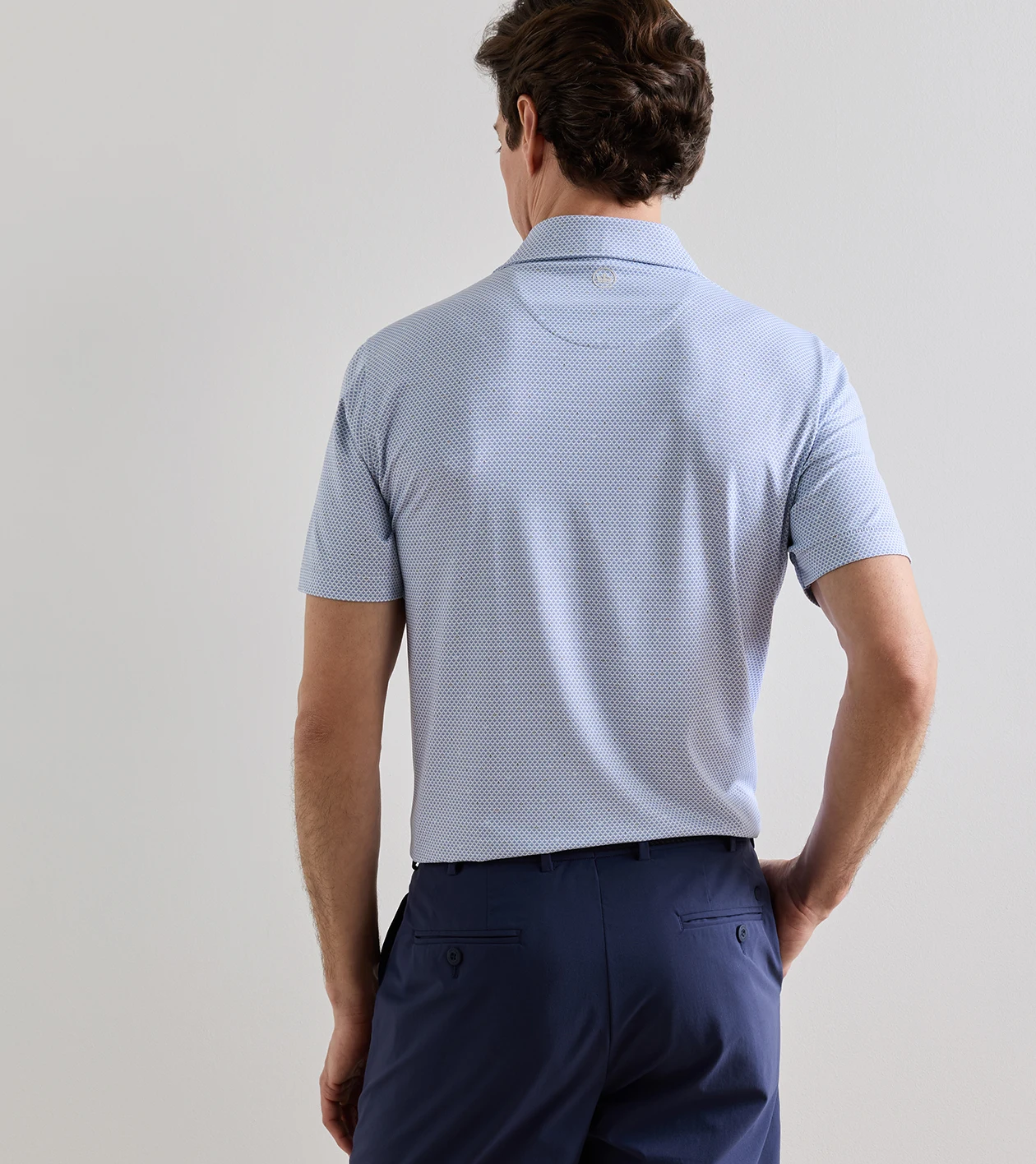 Endives Performance Jersey Polo in WHITE / WINDY BLUE - Alternate Image 2