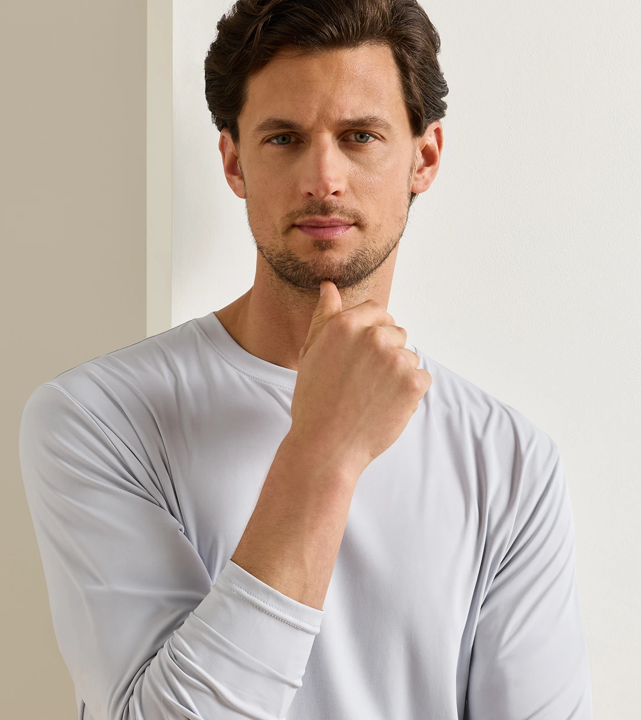 Featherweight Long-Sleeve Performance Sun Shirt in British Grey - Alternate Image 3