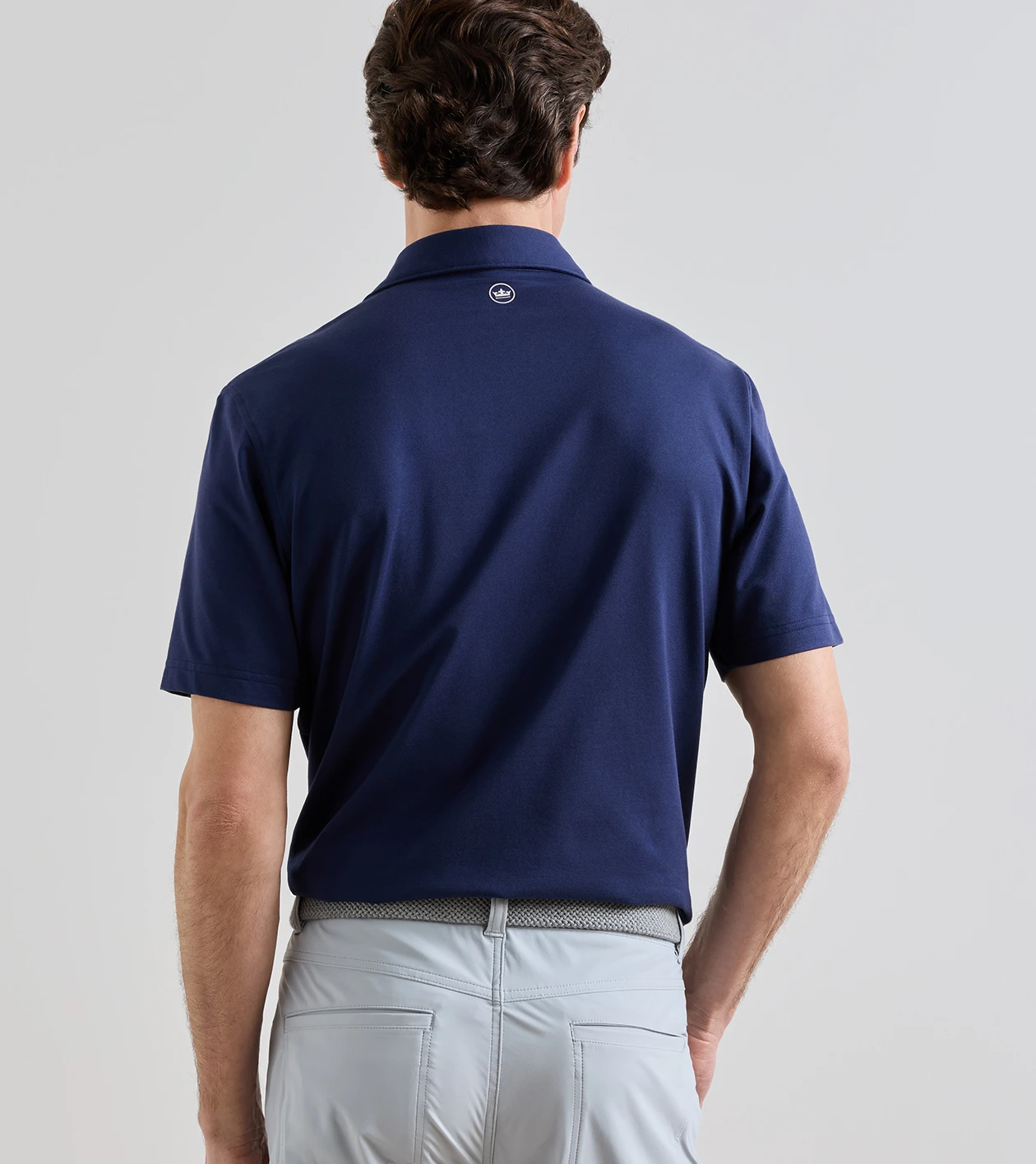 Albatross Cotton-Blend Piqu&eacute; Polo in Navy - Alternate Image 2