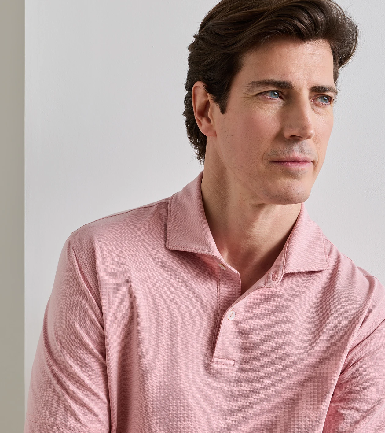 Albatross Cotton-Blend Piqu&eacute; Polo in MELROSE PINK - Alternate Image 4