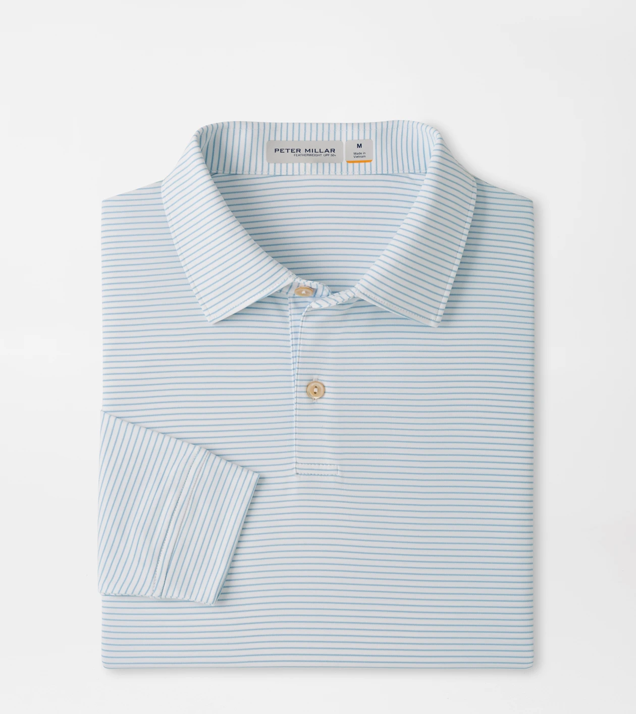 Featherweight Park Stripe Long-Sleeve Performance Polo