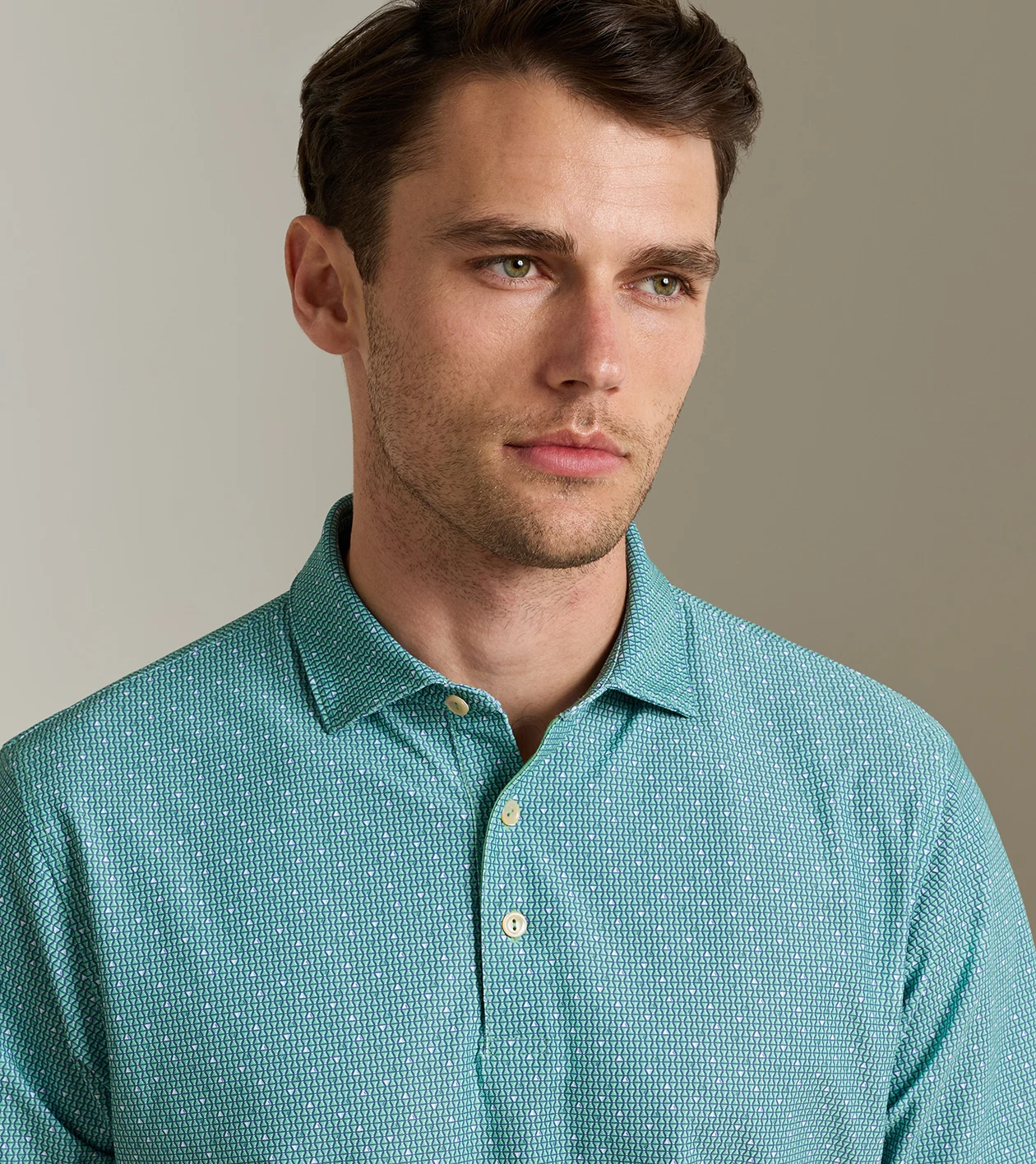 Dirty Martini Performance Mesh Polo in FRESH MINT - Alternate Image 4