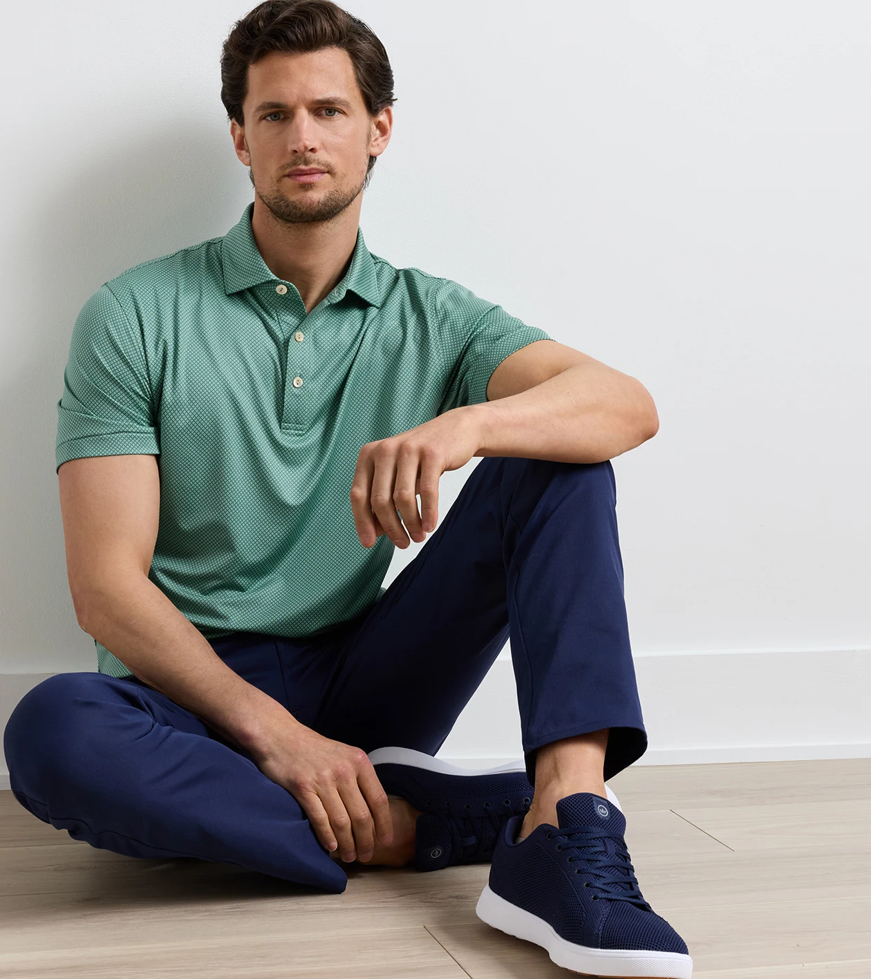 Fulton Performance Jersey Polo in FRESH MINT - Alternate Image 1