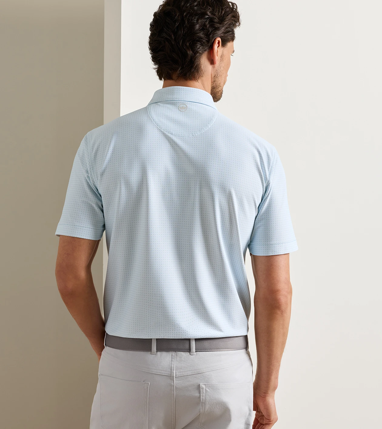 Mosaic Performance Mesh Polo in PALE BLUE - Alternate Image 2