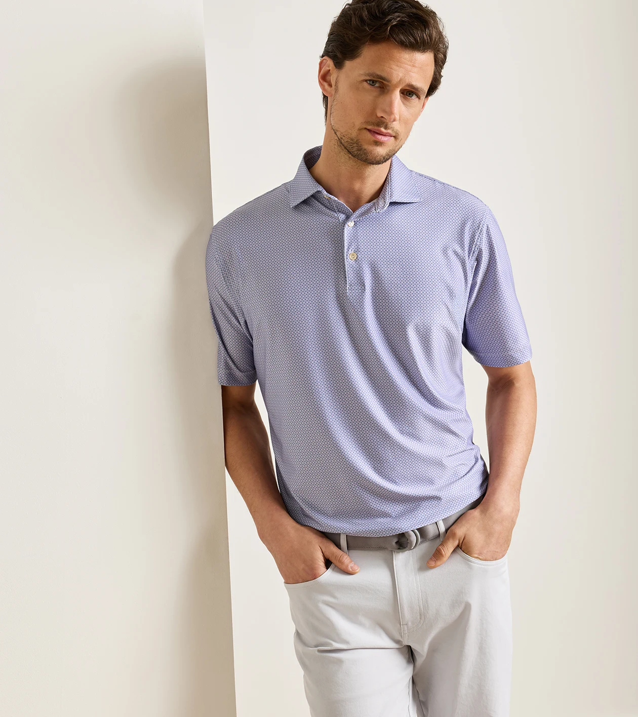 Rambla Performance Jersey Polo in GARDEN VIOLET - Alternate Image 1