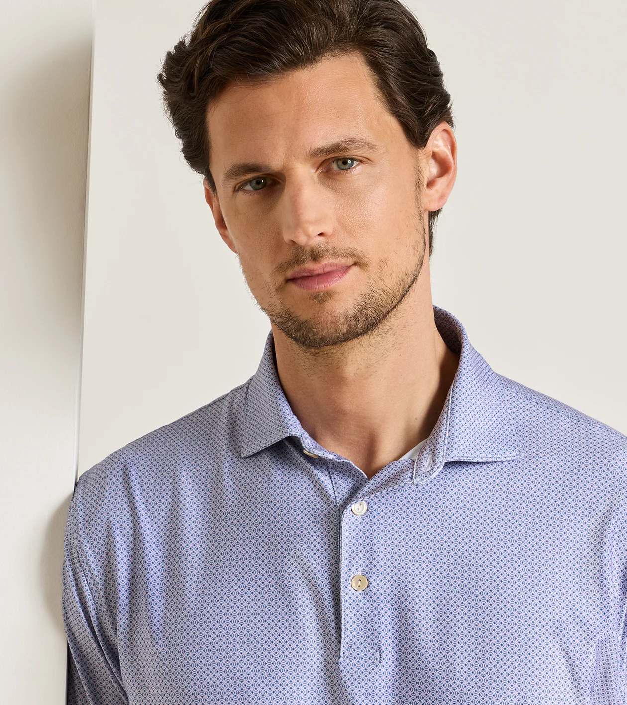 Rambla Performance Jersey Polo in GARDEN VIOLET - Alternate Image 4