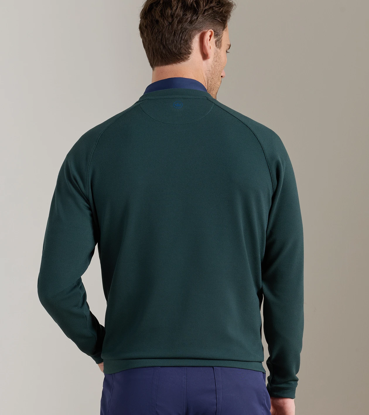 Cradle Piqu&eacute; Performance Crewneck in PINE BROOK - Alternate Image 2