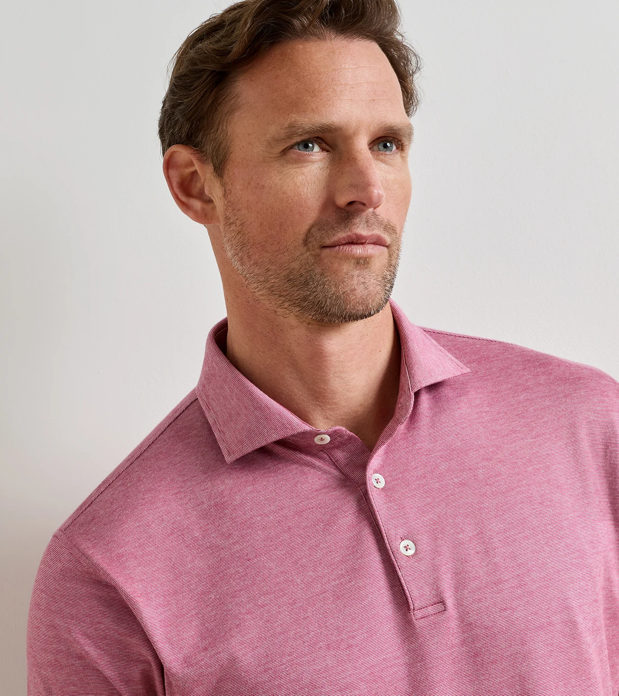 Excursionist Flex Short-Sleeve Polo in RUBY DUSK - Alternate Image 3