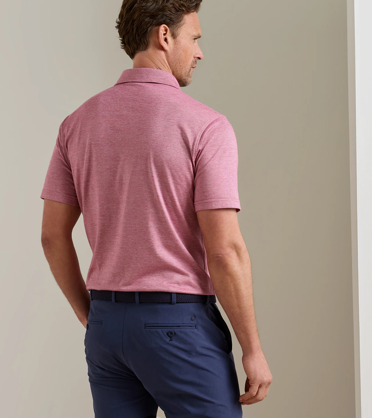 Excursionist Flex Short-Sleeve Polo in RUBY DUSK - Alternate Image 2