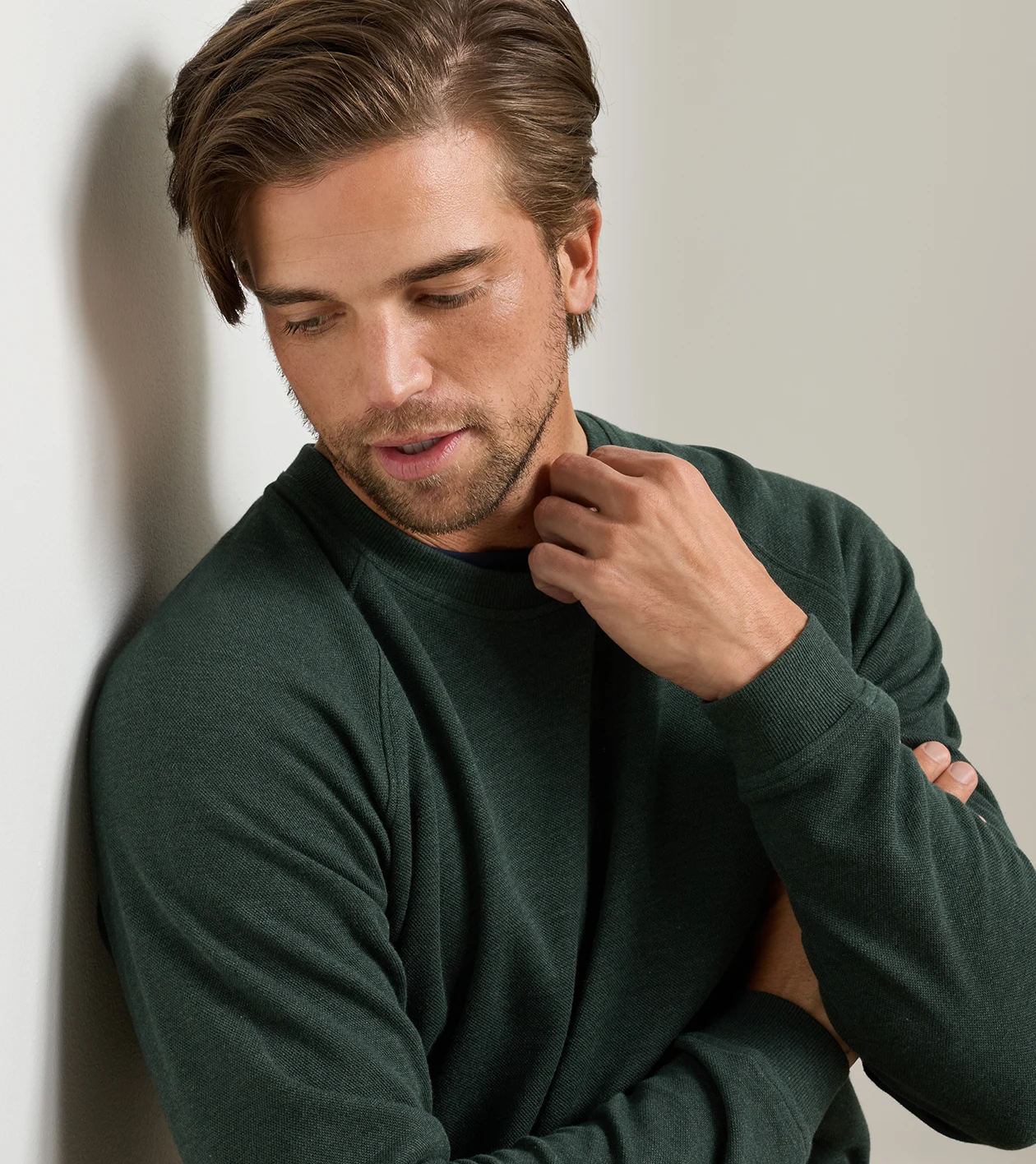 Crown Comfort Knit Crew in PINE BROOK - Alternate Image 3