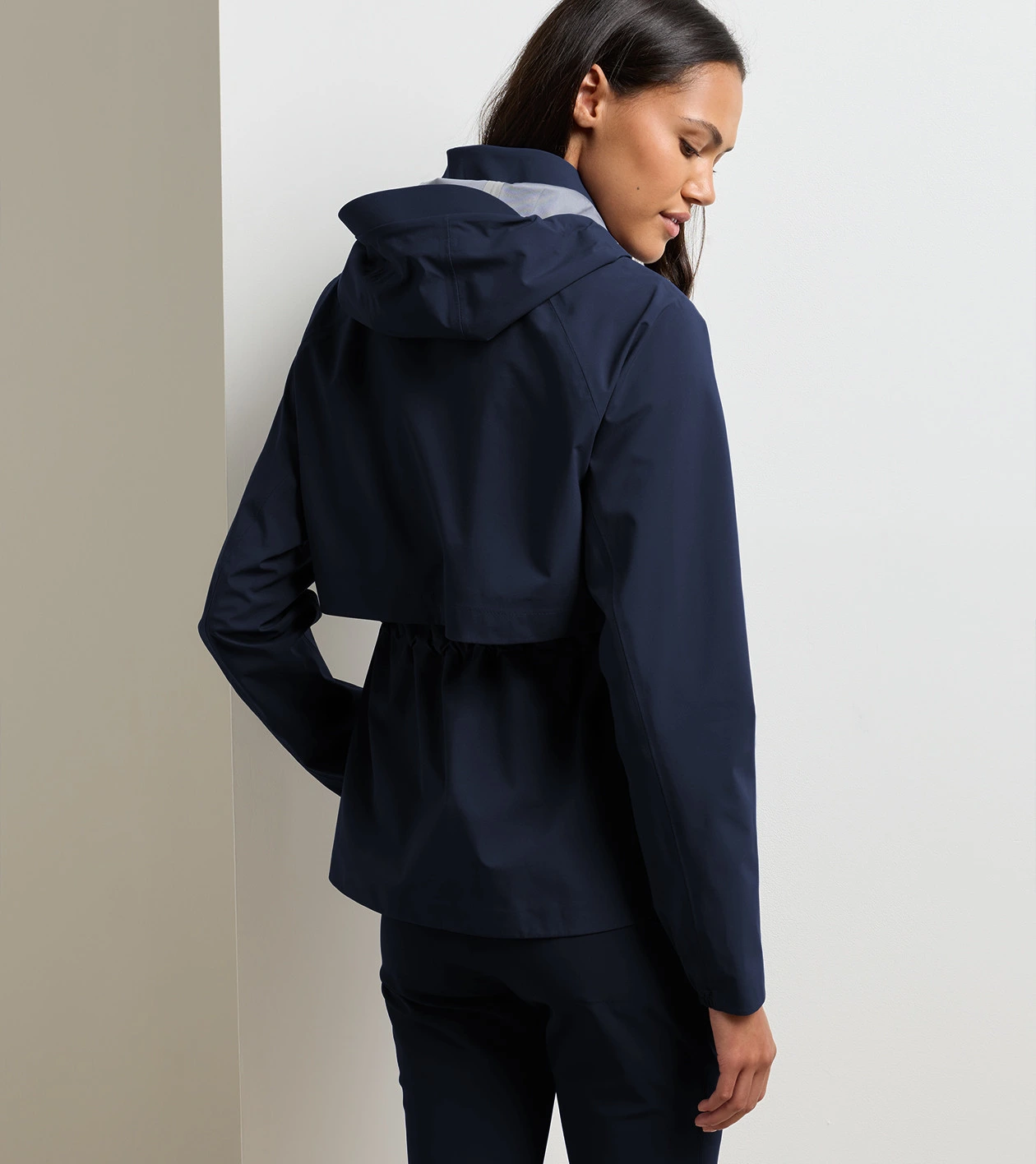 Surrey Waterproof Rain Jacket in Navy - Alternate Image 2