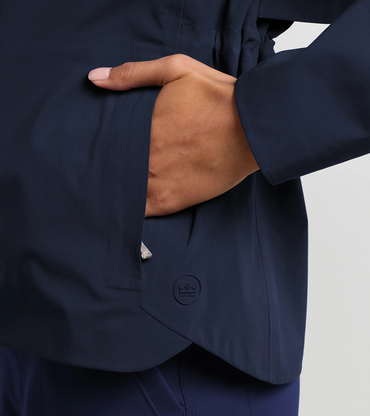 Surrey Waterproof Rain Jacket in Navy - Alternate Image 3