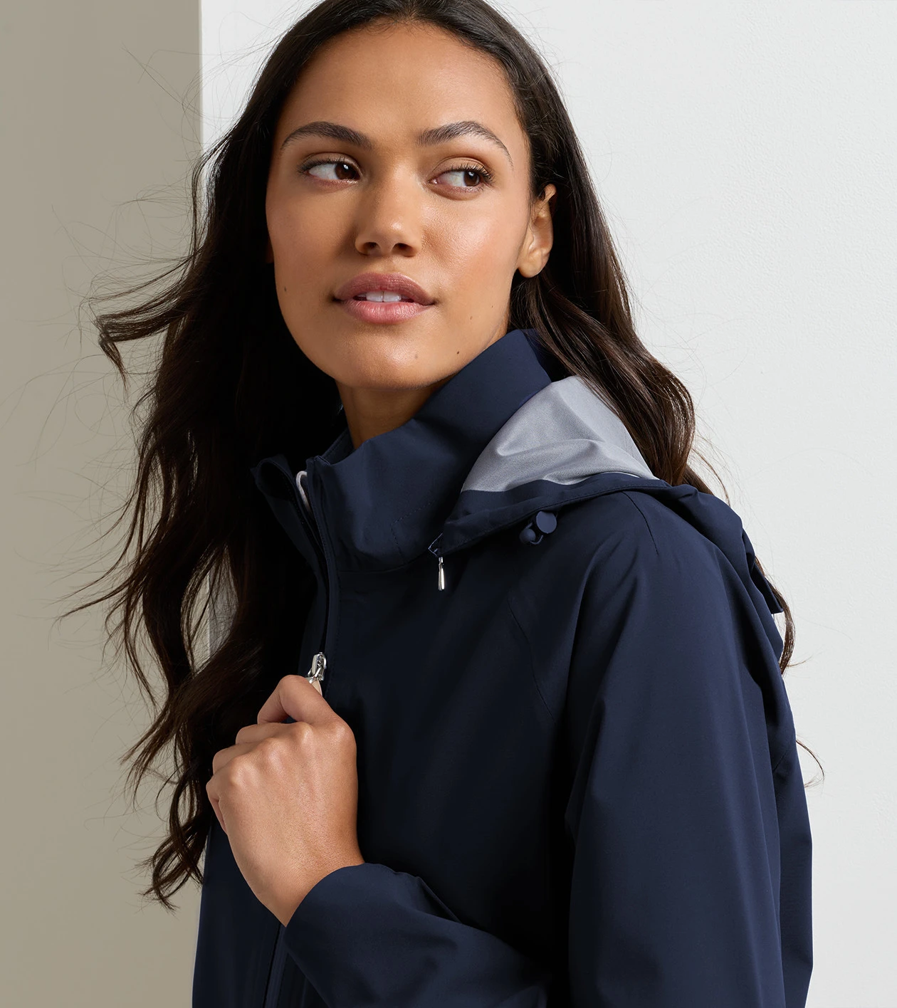 Surrey Waterproof Rain Jacket in Navy - Alternate Image 5