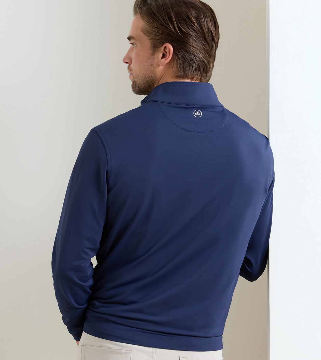 Perth Performance Quarter-Zip in Navy - Alternate Image 2