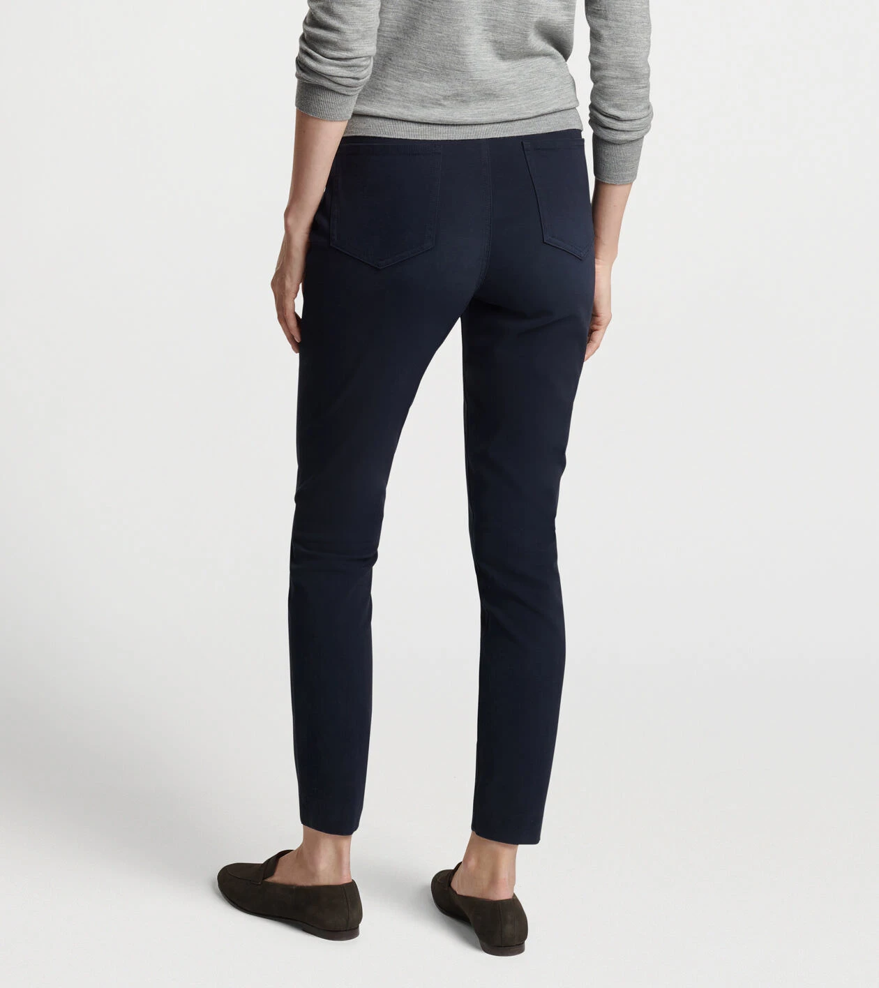 Karlie Stretch Sateen High Rise Pant in Navy - Alternate Image 1