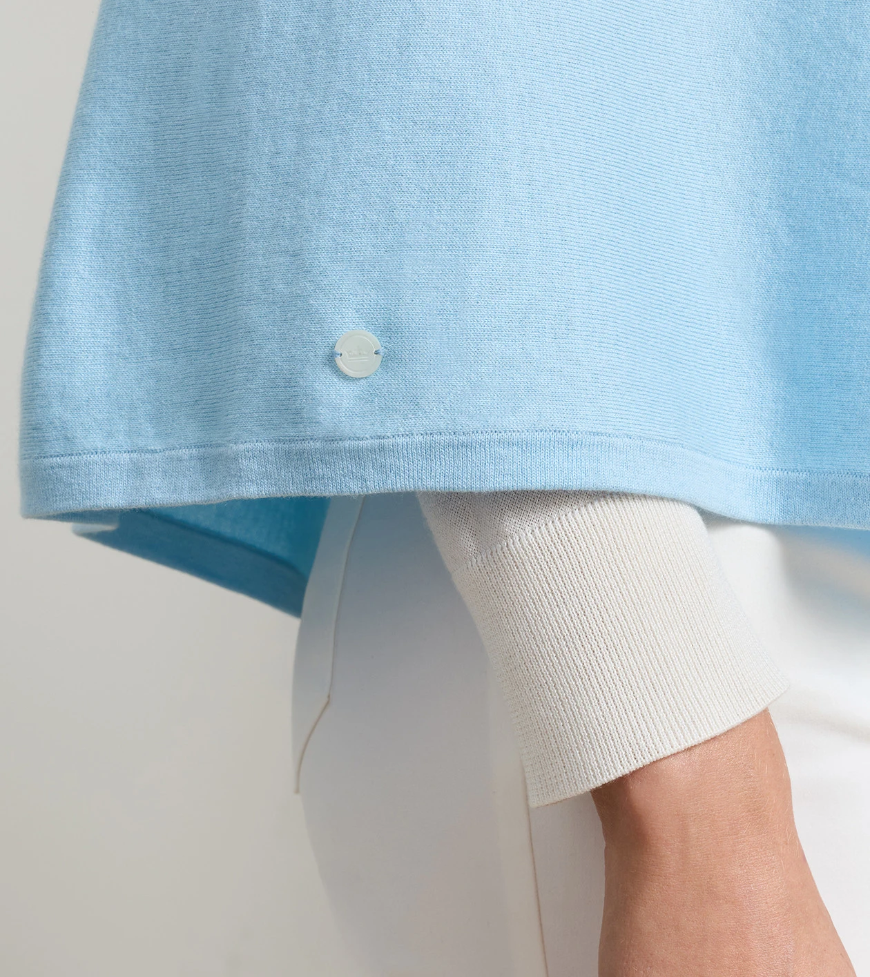Spring Blend Poncho in Cottage Blue - Alternate Image 3