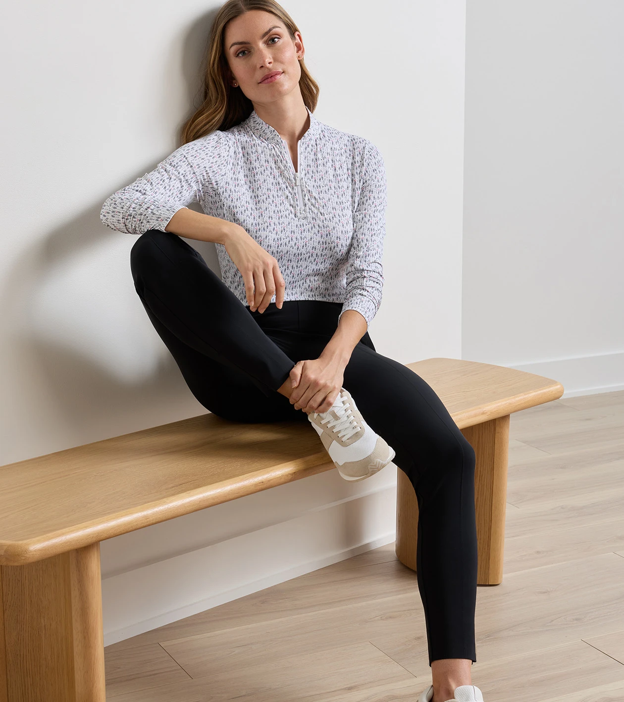 Bingham High Stretch Bonded Ankle Pant in Black - Alternate Image 3