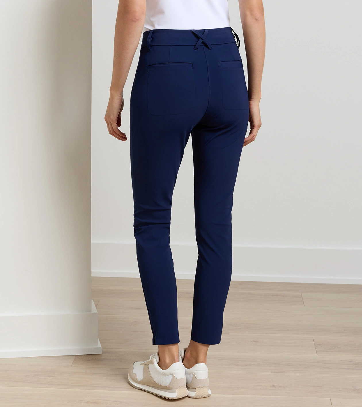 Bingham High Stretch Bonded Ankle Pant in Navy - Alternate Image 2