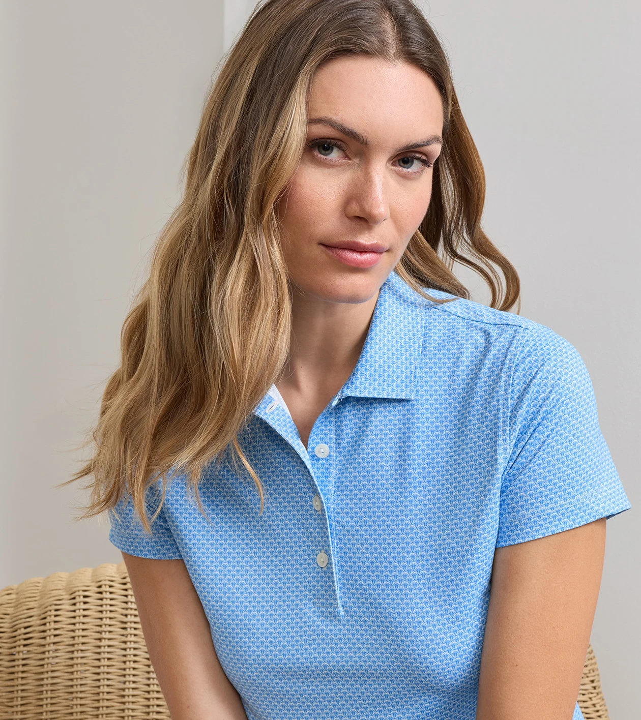 Maritime Valley Short Sleeve Jersey Polo in BLUE STARLING - Alternate Image 4