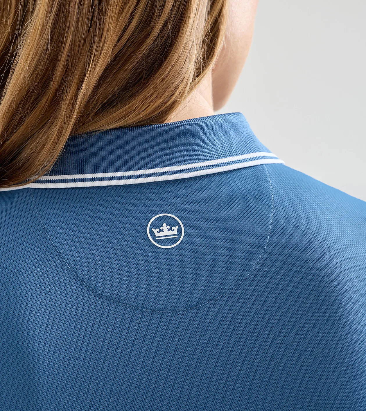 Canterbury Tipped Sport Mesh Sleeveless Polo in WINDSOR BLUE/WHITE - Alternate Image 3