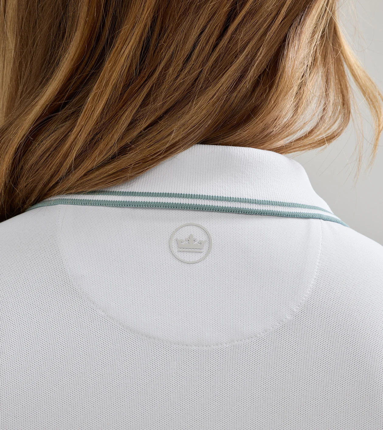 Canterbury Tipped Sport Mesh Short Sleeve Polo in WHITE/WILLOW - Alternate Image 3